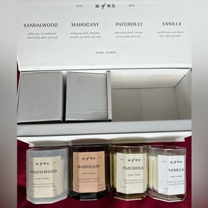 M. of W.G. Hand Poured Luxurious Scented Candle Set